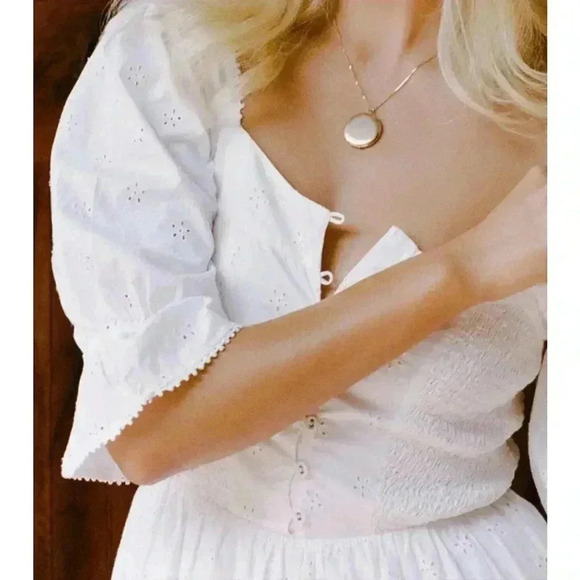 NWT Spell Bo Eyelet Mini Dress White M - Picture 7 of 10